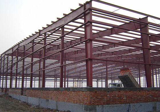 Metal yapı inşaatı gable çerçeve prefabrik çelik yapı deposu