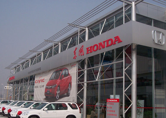 Honda Ekonomik güzel görünüm hızlı kurulum prefabrik araba showroom yapısı depo