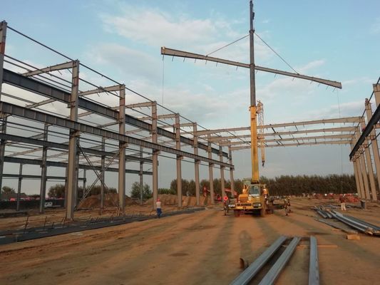 Endüstriyel Portal Çerçeve Q355B Sınıf Prefabrik Yapı Çelik Yapı Atölyesi