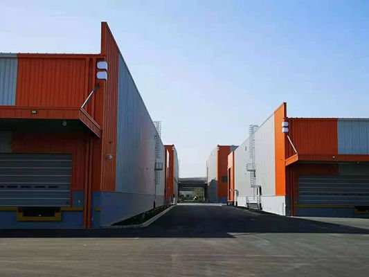 Prefabrik Büyük Tente Yükleme Alanı Yüksek Katlı Dayanıklı Çelik Yapı Depo