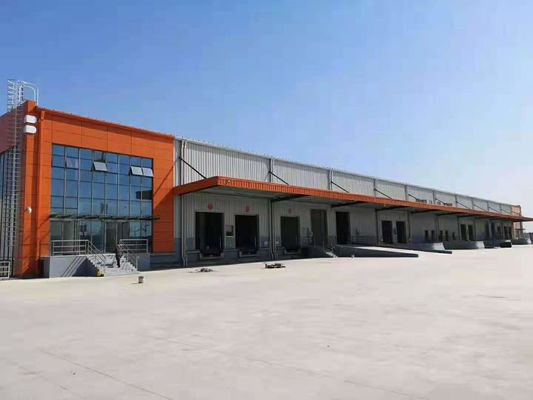Prefabrik Büyük Tente Yükleme Alanı Yüksek Katlı Dayanıklı Çelik Yapı Depo