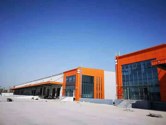 Prefabrik Büyük Tente Yükleme Alanı Yüksek Katlı Dayanıklı Çelik Yapı Depo