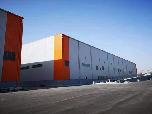 Prefabrik Büyük Tente Yükleme Alanı Yüksek Katlı Dayanıklı Çelik Yapı Depo