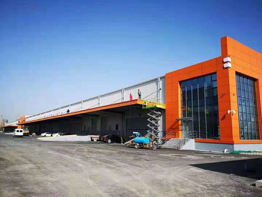 Prefabrik Büyük Tente Yükleme Alanı Yüksek Katlı Dayanıklı Çelik Yapı Depo